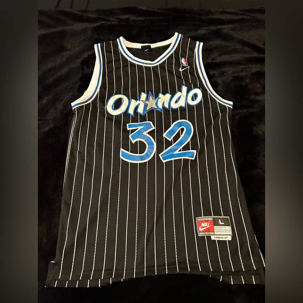 Nike Black and White Pinstripe Orlando Jersey